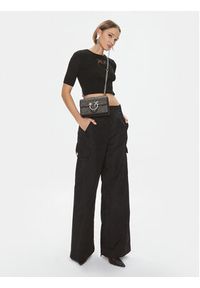 Pinko Sweter Tritone 102017 A18M Czarny Slim Fit. Kolor: czarny. Materiał: wełna #3