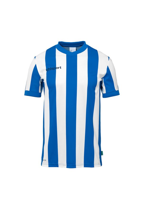UHLSPORT - Koszulka dziecięca w paski Uhlsport Retro Stripe. Kolor: wielokolorowy, niebieski, biały. Wzór: paski. Sport: piłka nożna