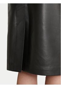 Marc O'Polo Spódnica skórzana 506 7035 77011 Czarny Regular Fit. Kolor: czarny. Materiał: skóra