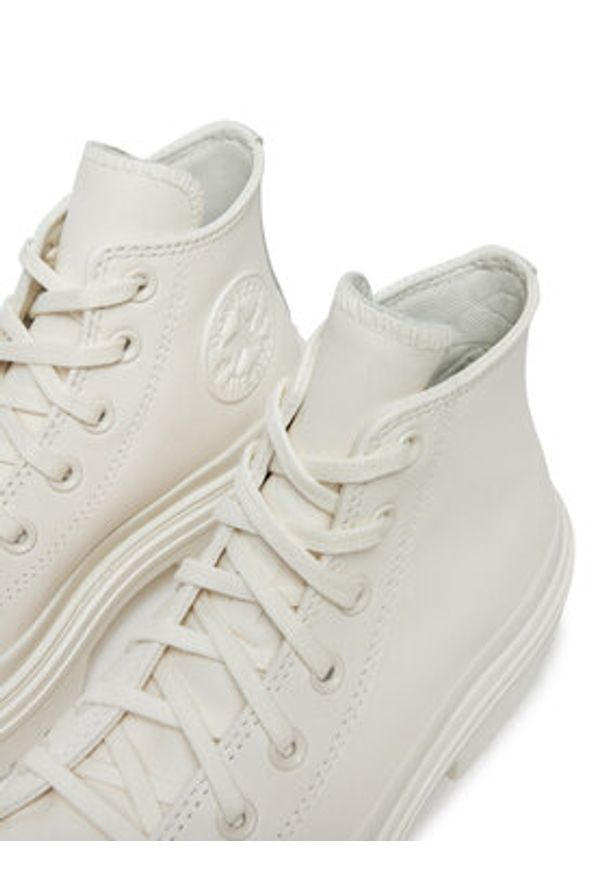 Converse Botki Chuck Taylor All Star Lugged Heel Leather Platform A10370C Biały. Kolor: biały. Materiał: skóra. Obcas: na platformie