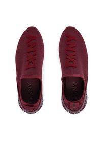 DKNY Sneakersy Abbi Logo Slip-On K3502004 Bordowy. Zapięcie: bez zapięcia. Kolor: czerwony. Materiał: materiał #3