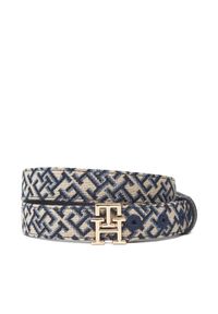 TOMMY HILFIGER - Tommy Hilfiger Pasek Damski Th Jacquard 2.5 AW0AW17497 Kolorowy. Materiał: skóra. Wzór: kolorowy