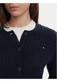 TOMMY HILFIGER - Tommy Hilfiger Kardigan WW0WW43329 Granatowy Regular Fit. Kolor: niebieski. Materiał: bawełna #3