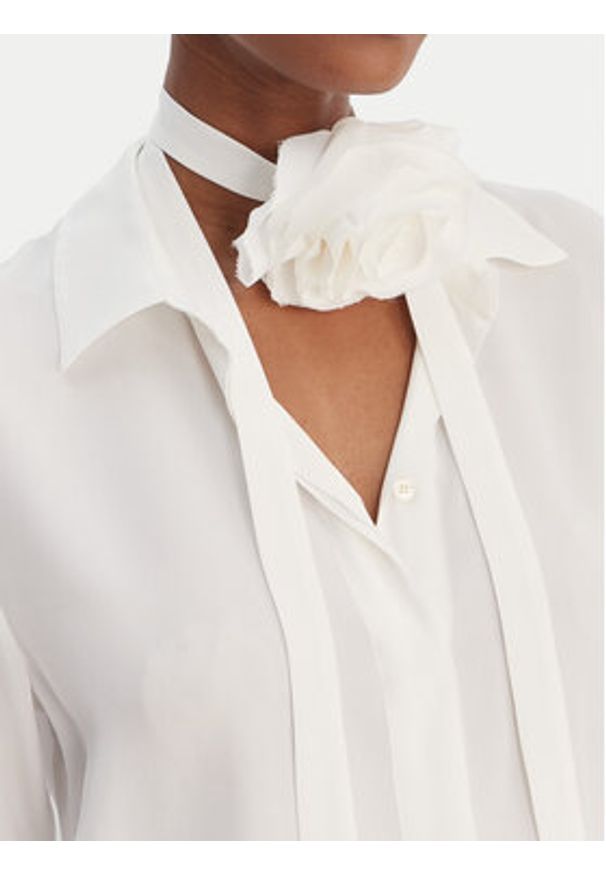 Marella Koszula Calca 2613111061 Biały Regular Fit. Kolor: biały. Materiał: acetat