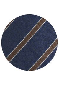 Krawat Męski - Angelo di Monti - Granat w Prążek. Kolor: niebieski. Materiał: tkanina. Wzór: prążki. Styl: elegancki, wizytowy #4