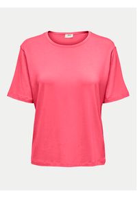 JDY T-Shirt Mila 15330819 Koralowy Regular Fit. Kolor: pomarańczowy. Materiał: wiskoza