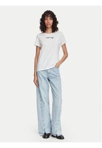 BOSS T-Shirt C_Elove_5 50566827 Kremowy Slim Fit. Kolor: kremowy. Materiał: bawełna #3