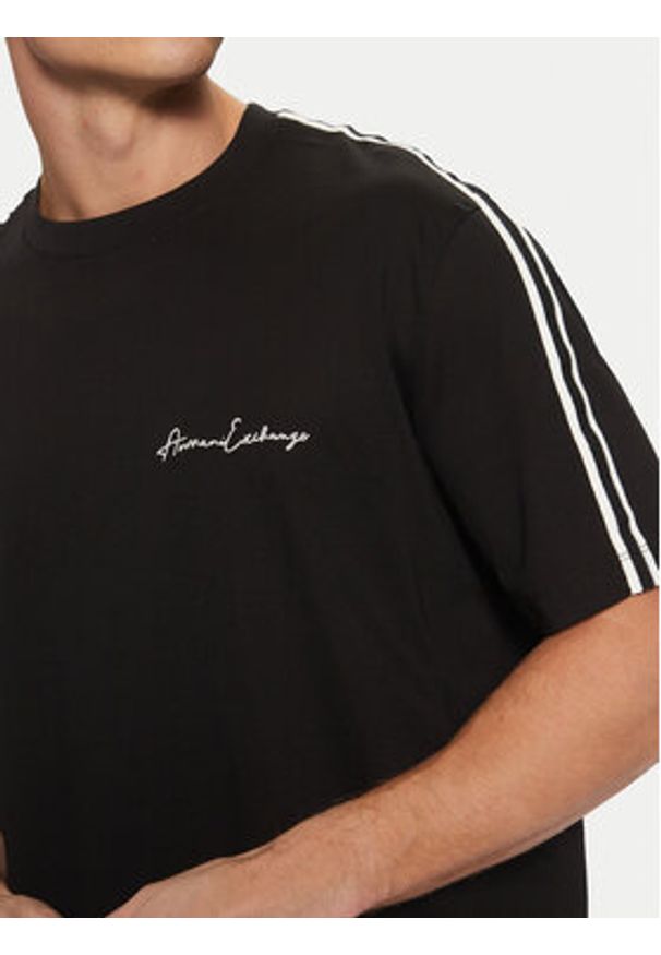 Armani Exchange T-Shirt 8NZTSG ZJ9AZ 1200 Czarny Regular Fit. Kolor: czarny. Materiał: bawełna
