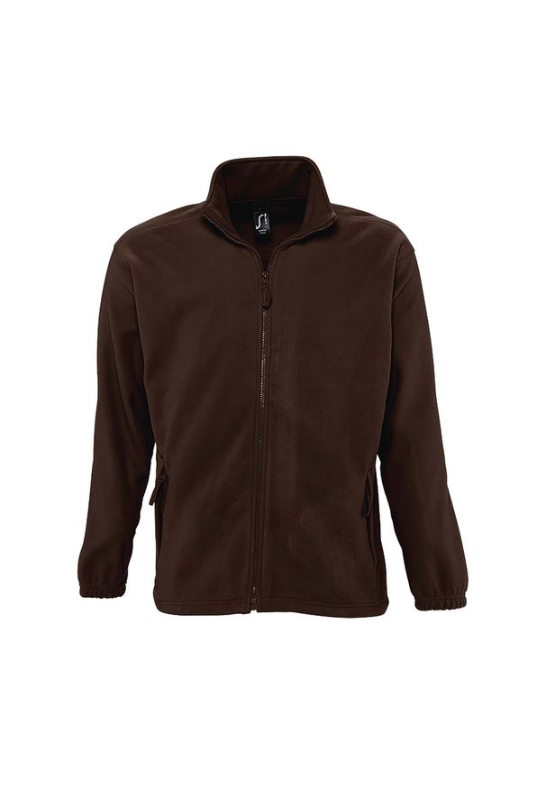 SOL'S - Męski Polar North Bluza Polarowa Outdoor. Kolor: brązowy. Materiał: polar. Sezon: zima. Styl: sportowy