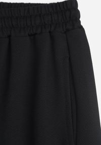 Born2be - Czarne Szorty Dresowe z Bawełną i Sznurkami Leofiel. Okazja: na co dzień, na spacer. Kolor: czarny. Materiał: bawełna, dresówka. Wzór: napisy. Styl: casual, klasyczny #4