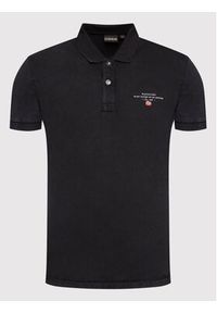 Napapijri Polo Elbas NP0A4GB4 Czarny Regular Fit. Typ kołnierza: polo. Kolor: czarny. Materiał: bawełna