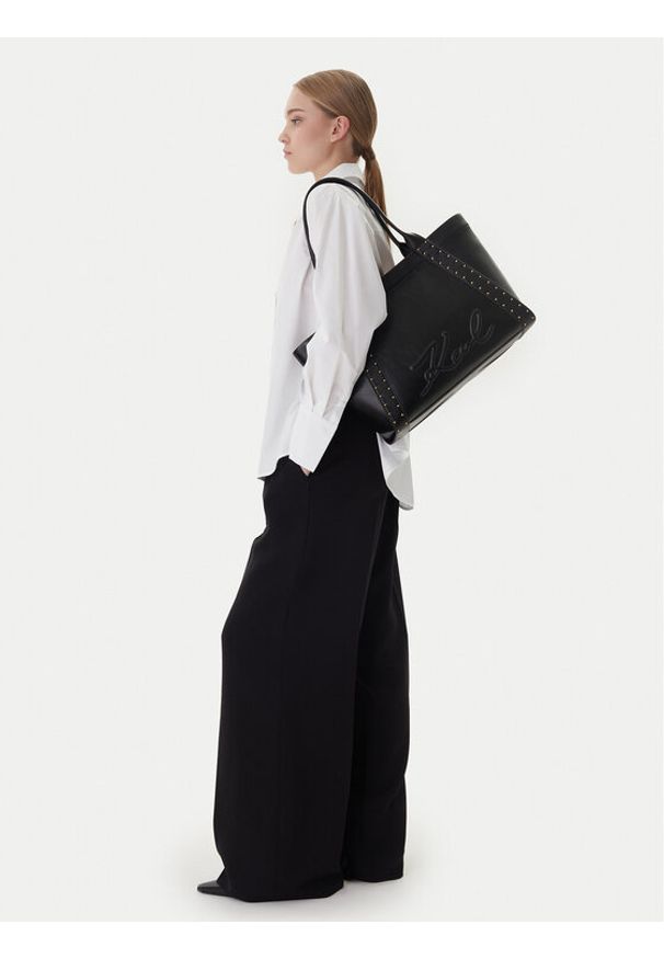 Karl Lagerfeld - KARL LAGERFELD Torebka B1W30261 Czarny. Kolor: czarny. Materiał: skórzane