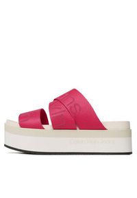 Calvin Klein Jeans Klapki Flatform Sandal Webbing YW0YW00966 Różowy. Kolor: różowy. Materiał: materiał #4