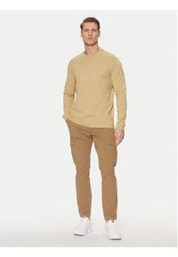 Tommy Jeans Longsleeve Linear DM0DM21138 Beżowy Slim Fit. Kolor: beżowy. Materiał: bawełna. Długość rękawa: długi rękaw #3