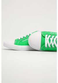 Calvin Klein Jeans - Tenisówki. Nosek buta: okrągły. Zapięcie: sznurówki. Kolor: zielony. Materiał: syntetyk, materiał, guma. Szerokość cholewki: normalna #2