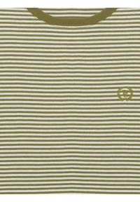 Big-Star - Koszulka damska w paski z haftem khaki Zenaisa 301. Kolor: zielony. Materiał: dzianina. Wzór: haft, paski. Styl: klasyczny #2