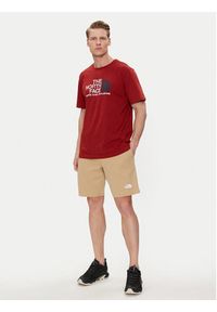 The North Face Szorty sportowe Graphic NF0A3S4F Beżowy Regular Fit. Kolor: beżowy. Materiał: bawełna. Styl: sportowy