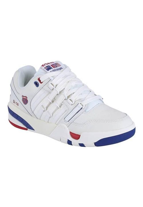 Buty do chodzenia męskie K-Swiss Si-18 International C. Kolor: biały. Materiał: skóra. Szerokość cholewki: normalna. Sport: turystyka piesza