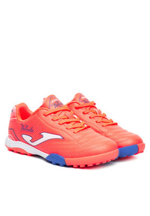 Joma Buty do piłki nożnej Toledo Jr 2507 TOJS2507TF Koralowy. Kolor: pomarańczowy. Materiał: skóra