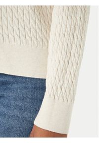 TOMMY HILFIGER - Tommy Hilfiger Kardigan WW0WW43329 Écru Regular Fit. Kolor: kremowy. Materiał: bawełna #3