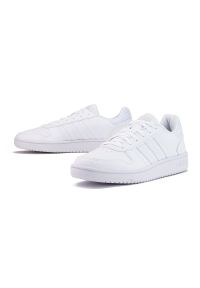 Adidas - ADIDAS HOOPS 2.0 > DB1085. Okazja: na co dzień. Zapięcie: pasek. Materiał: guma, syntetyk, materiał, skóra. Szerokość cholewki: normalna. Wzór: aplikacja #1