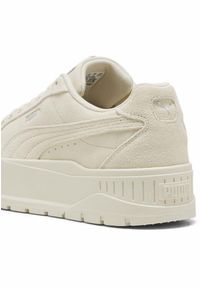 Puma - Damskie sneakersy Karmen II PUMA Alpine Snow White. Kolor: biały. Materiał: zamsz. Obcas: na platformie