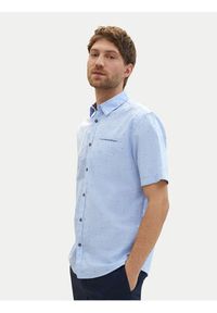 Tom Tailor Koszula 1040138 Niebieski Regular Fit. Kolor: niebieski. Materiał: bawełna #6