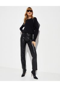 Burberry - BURBERRY - Czarny sweter z kaszmiru. Kolor: czarny. Materiał: kaszmir. Długość rękawa: długi rękaw. Długość: długie. Wzór: paski #5