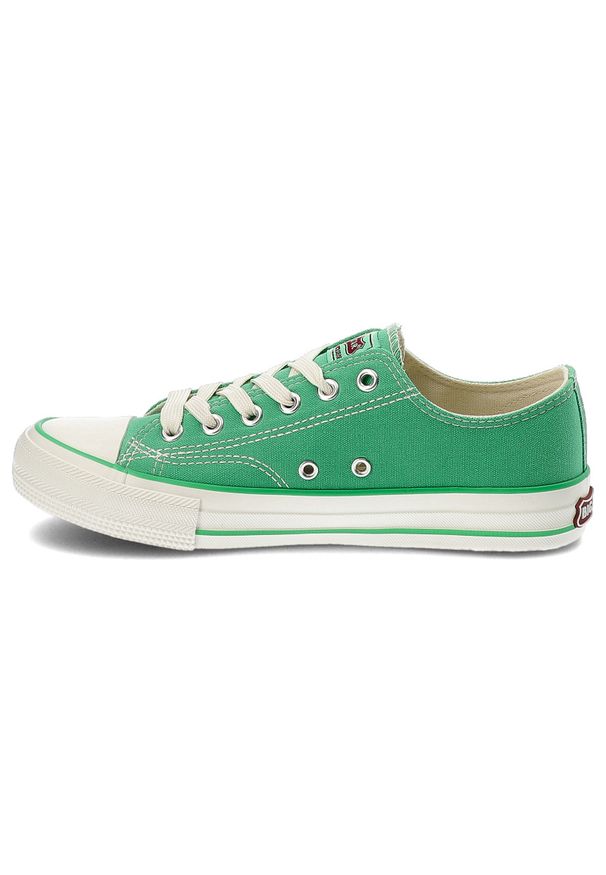 Big-Star - Zielone Trampki Big Star Sportowe Obuwie Unisex. Okazja: na co dzień. Zapięcie: sznurówki. Kolor: zielony. Wzór: napisy. Sezon: wiosna. Styl: sportowy