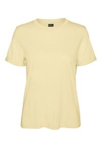 Vero Moda T-Shirt Paula 10243889 Żółty Regular Fit. Kolor: żółty. Materiał: bawełna #4