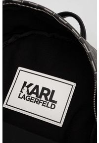 Karl Lagerfeld plecak kolor czarny duży wzorzysty. Kolor: czarny. Materiał: materiał #6