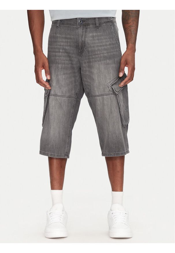 Tom Tailor Szorty jeansowe 1044977 Szary Relaxed Fit. Kolor: szary. Materiał: bawełna