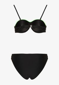 Renee - Zielono-Czarne Bikini z Metaliczną Nicią Usztywniany Biustonosz i Figi Mitelle. Kolor: zielony. Wzór: aplikacja #6