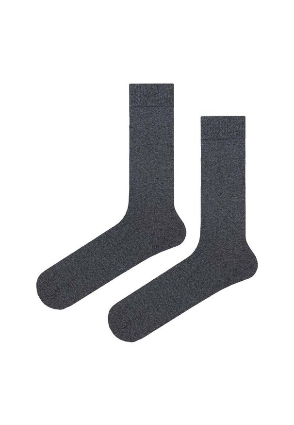 His Story - Ciepłe Wełniane Skarpetki Zimowe - Ciemnostalowe. Materiał: wełna, elastan, poliamid