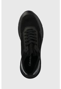 Calvin Klein sneakersy LOW TOP LACE UP KNIT kolor czarny HM0HM01266. Nosek buta: okrągły. Zapięcie: sznurówki. Kolor: czarny. Materiał: guma #2