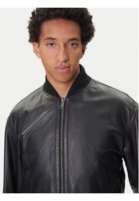 BOSS Kurtka skórzana Jobrice 50547545 Czarny Regular Fit. Kolor: czarny. Materiał: skóra #4
