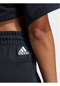 Adidas - adidas Szorty sportowe Essentials Linear French Terry Shorts IC4442 Czarny Slim Fit. Kolor: czarny. Materiał: bawełna