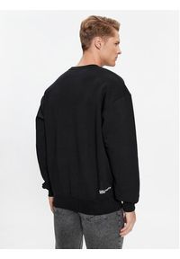 Karl Lagerfeld Jeans - KARL LAGERFELD Bluza Klj Stripe Logo Sweat 236D1855 Czarny Regular Fit. Typ kołnierza: dekolt w karo. Kolor: czarny. Materiał: bawełna #4