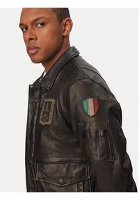 Aeronautica Militare Kurtka skórzana 261PN5057U100839 Czarny Regular Fit. Kolor: czarny. Materiał: skóra #3