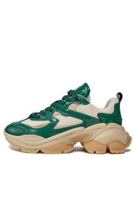Bronx Sneakersy Platform sneakers 66461B-OA Zielony. Kolor: zielony. Materiał: skóra. Obcas: na platformie #4