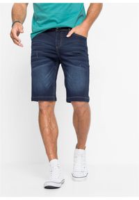 bonprix - Bermudy dżinsowe w wygodnym fasonie, regular fit. Stan: obniżony. Kolor: niebieski. Styl: elegancki #1
