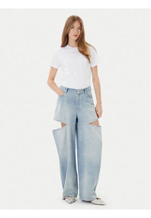 Pinko - PINKO T-Shirt Start 101752 A2RD Biały Regular Fit. Kolor: biały. Materiał: bawełna
