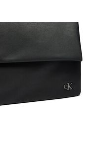 Calvin Klein Jeans Torebka Micro Mono Ew Flap25 Pu K60K611947 Czarny. Kolor: czarny. Materiał: skórzane #4
