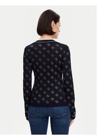 Guess Sweter W5GR07 Z3D60 Granatowy Regular Fit. Kolor: niebieski. Materiał: wiskoza