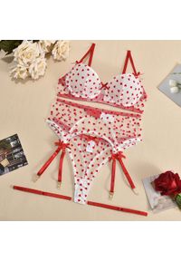 Intica - Komplet bielizny z figami i miseczkami na romantyczne okazje Hana. Kolor: wielokolorowy. Materiał: materiał. Wzór: paski #1