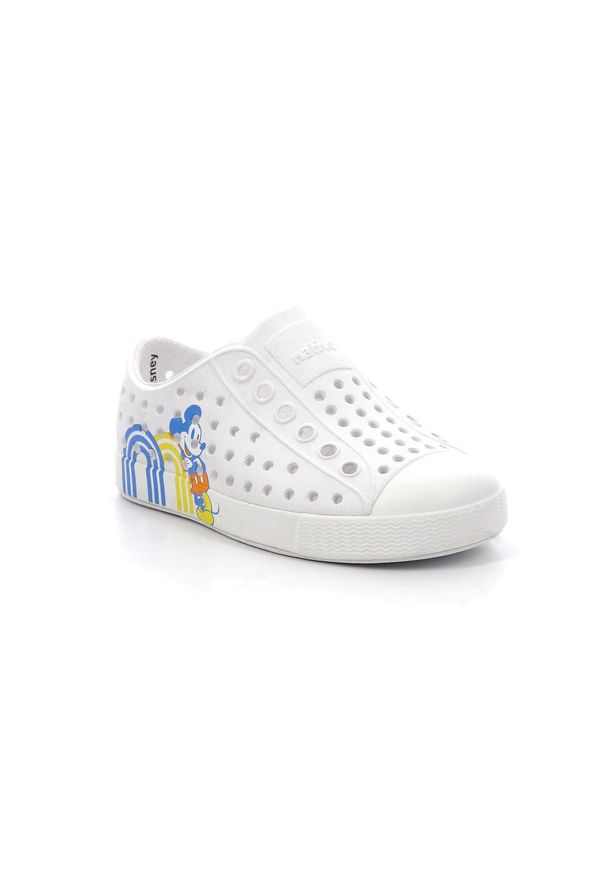 Native Shoes - Buty miejskie dziecięce NATIVE JEFFERSON PRINT CHILD DISNEY. Kolor: biały. Wzór: nadruk, motyw z bajki. Sport: turystyka piesza