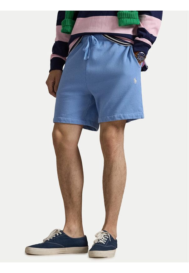Polo Ralph Lauren Szorty materiałowe 710934602502 Niebieski Regular Fit. Kolor: niebieski. Materiał: bawełna