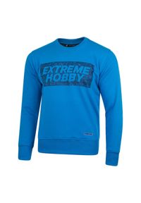 Bluza sportowa męska EXTREME HOBBY TYPOGRAPHY. Kolor: niebieski. Materiał: bawełna