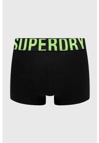 Superdry bokserki (2-pack) męskie kolor czarny. Kolor: czarny. Materiał: bawełna