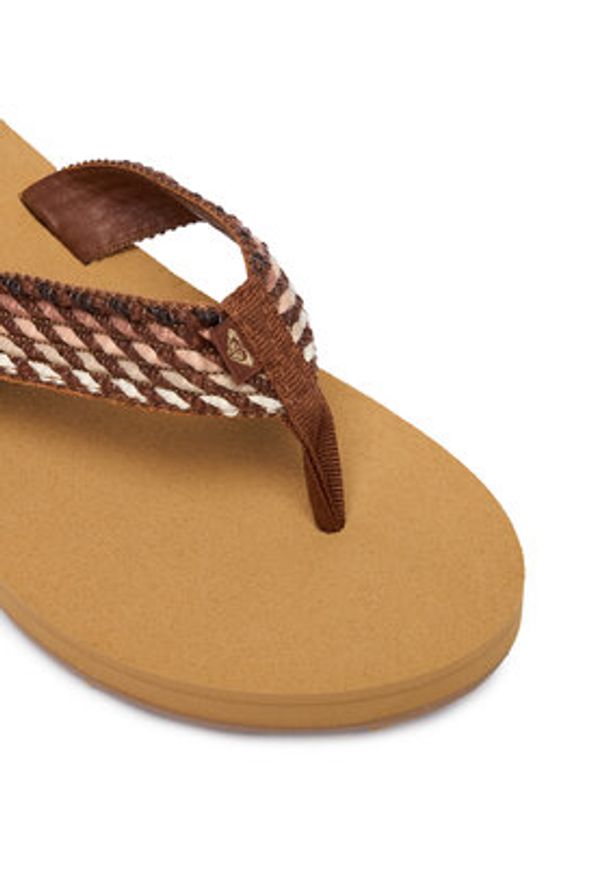 Roxy Japonki ARJL101113 Brązowy. Kolor: brązowy. Materiał: materiał